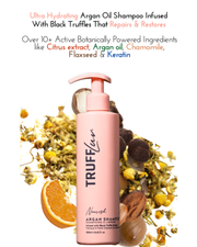 TruffLuv Argan Oil Shampoo with black truffle, citrus extract, chamomile, flaxseed and keratin - 10+ active botanical ingredients