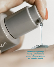 TruffLuv weightless hair serum formula smoothing frizz and flyaways while protecting hair from daily damage