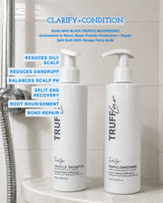 TruffLuv Truffle Shampoo and Conditioner duo - clarifies scalp, reduces dandruff and oily scalp, repairs split ends with black truffle mushroom extract